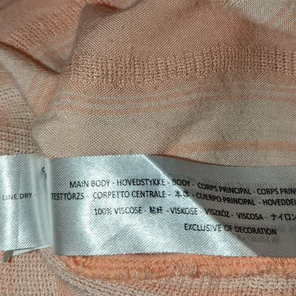 Ariat Society Long Puff Sleeve Striped Boho Tassel Western Lace Top Blouse - Picture 13 of 14